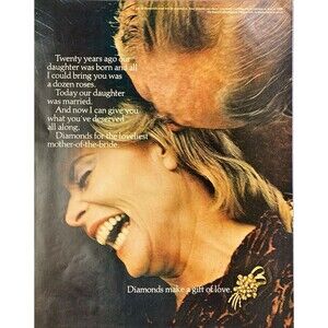 De Beers Consolidated Mines "Diamonds make a gift of love" Vintage Print Ad 1972